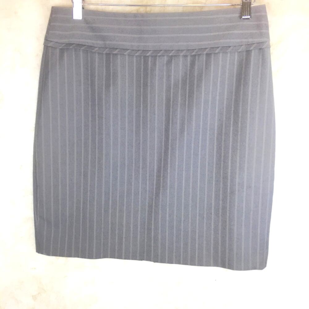 Calvin Klein Lined Gray PinStripe Skirt  Size 8